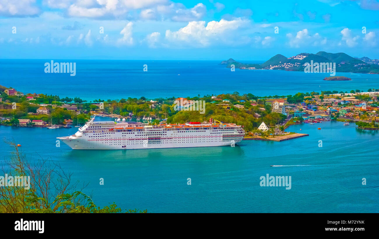 The cruise dock at Saint Lucia Stock Photo Alamy