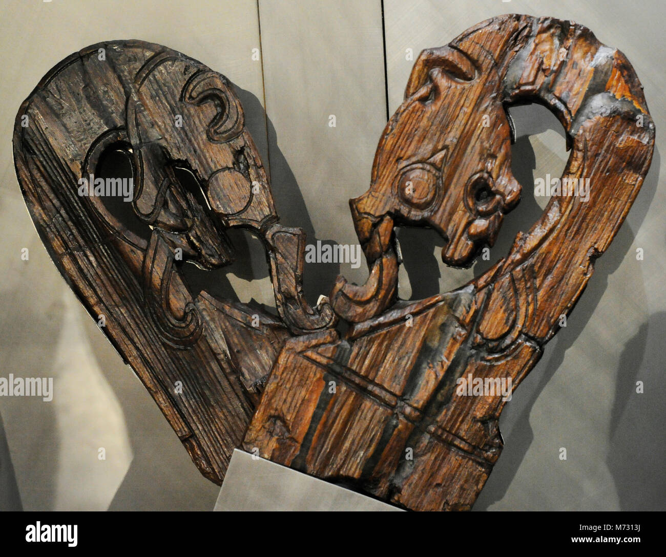 Viking age. Detail of the frames of a tent. Viking Ship Museum. Oslo. Norway. Stock Photo