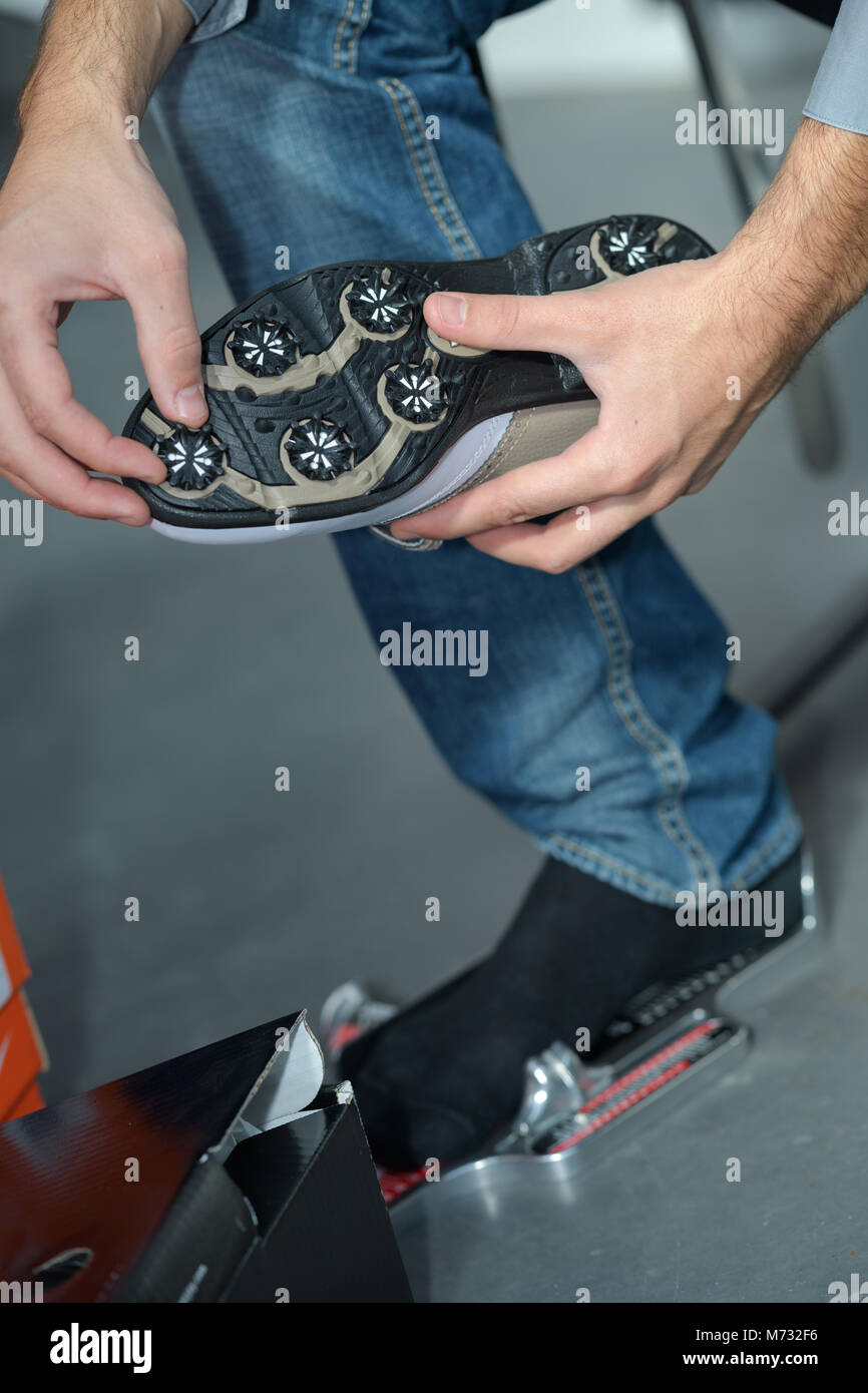 Shoe spikes hi-res stock photography and images - Alamy