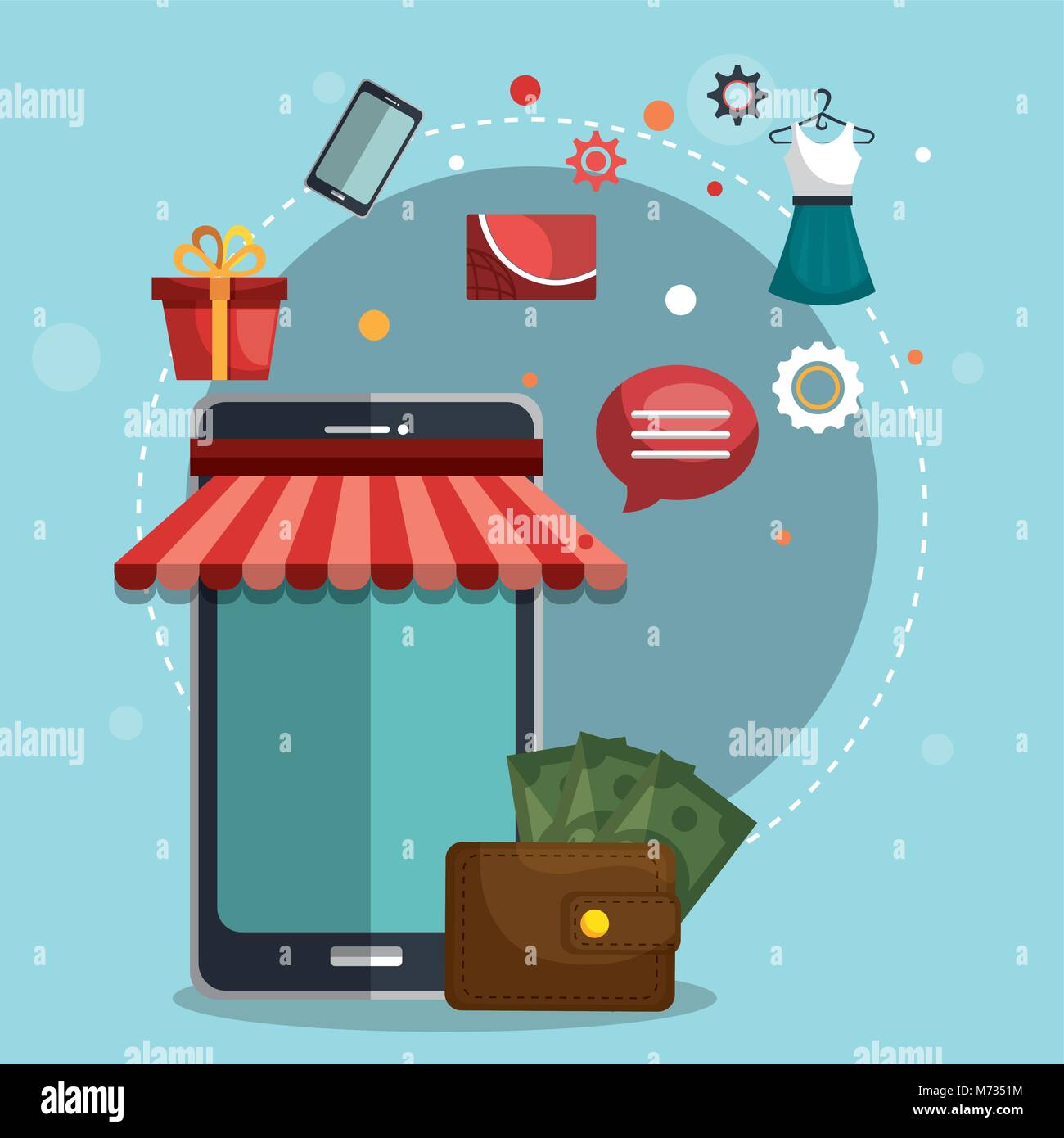 electronic commerce set icons Stock Vector Image & Art - Alamy