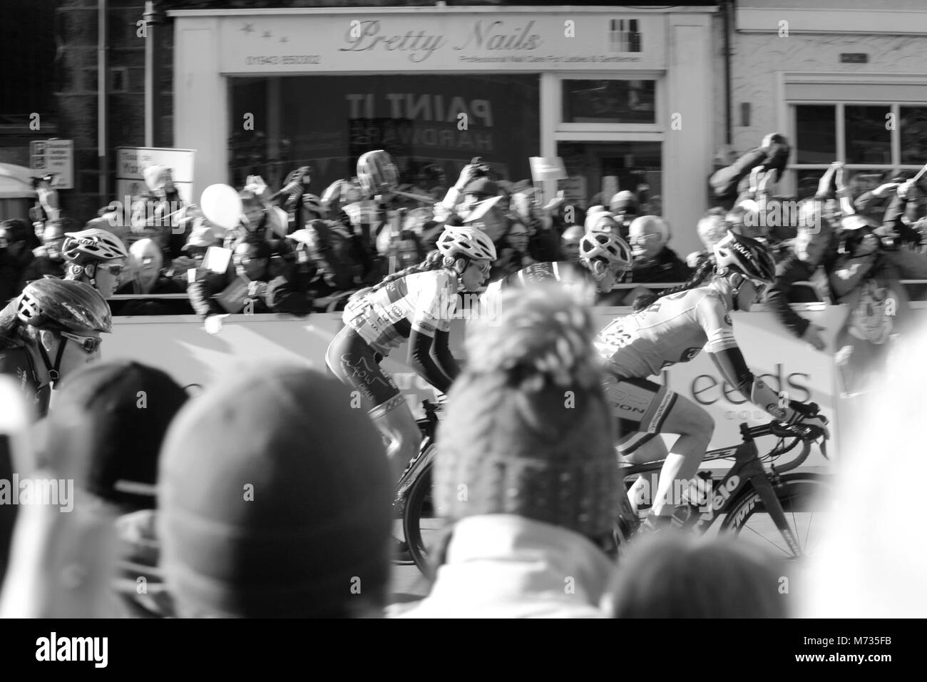 Tour de Yorkshire 2016 The womens race start in Oltey and end 135km later in doncaster. Stock Photo