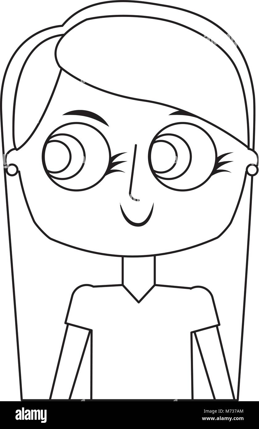 Happy Cute Teen Girl Daughter Cartoon Stock Vector Art