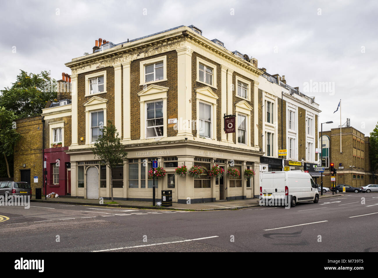 Little Georgia restaurant is in a building that was formerly the White Conduit House, headquarters of the historic cricket club, White Conduit Club. Stock Photo