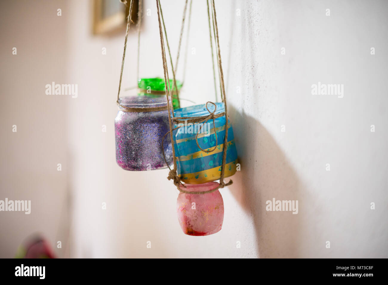 A closer look at Recycled Glass Vase Wall Hanging