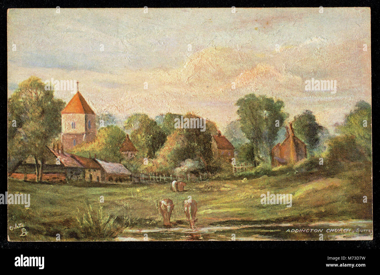 A photograph of Addington Church, located in Surrey, England ...