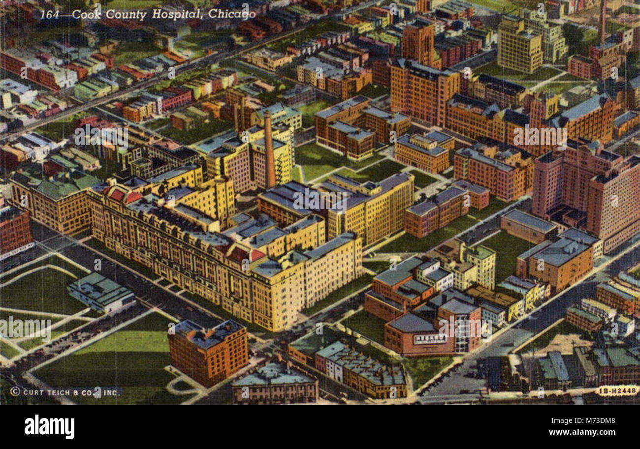 Cook County Hospital, aerial view (NBY 417089 Stock Photo Alamy