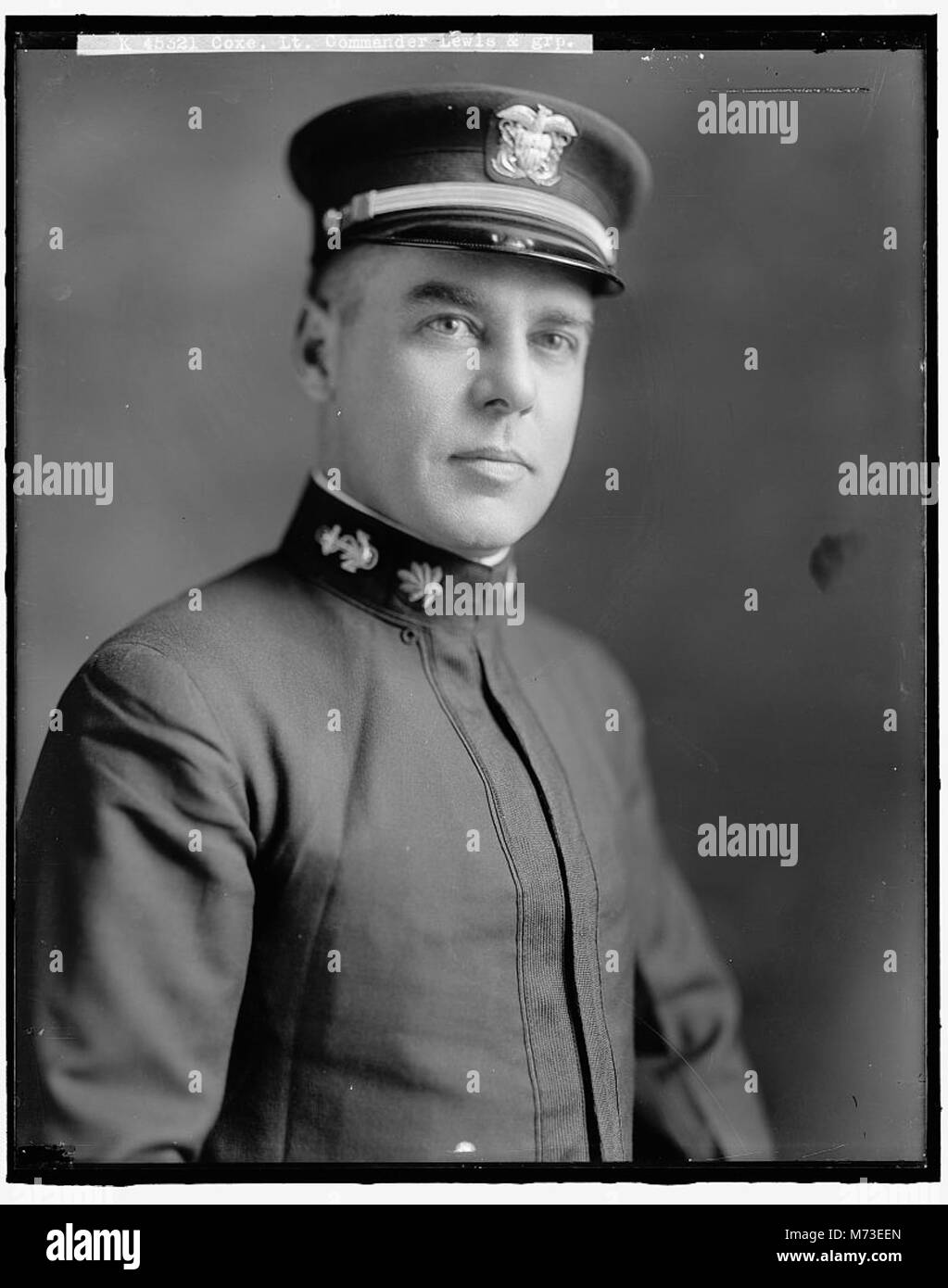A portrait of Lieutenant Commander Lewis Coxe, a distinguished officer ...