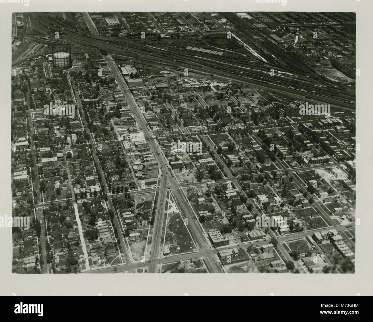 An aerial view of Chicago in 1925, showcasing the city's layout with a ...