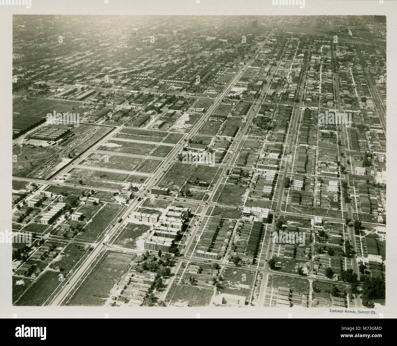 Aerial View of Chicago, 79th and State St. looking North, 1927 (NBY ...