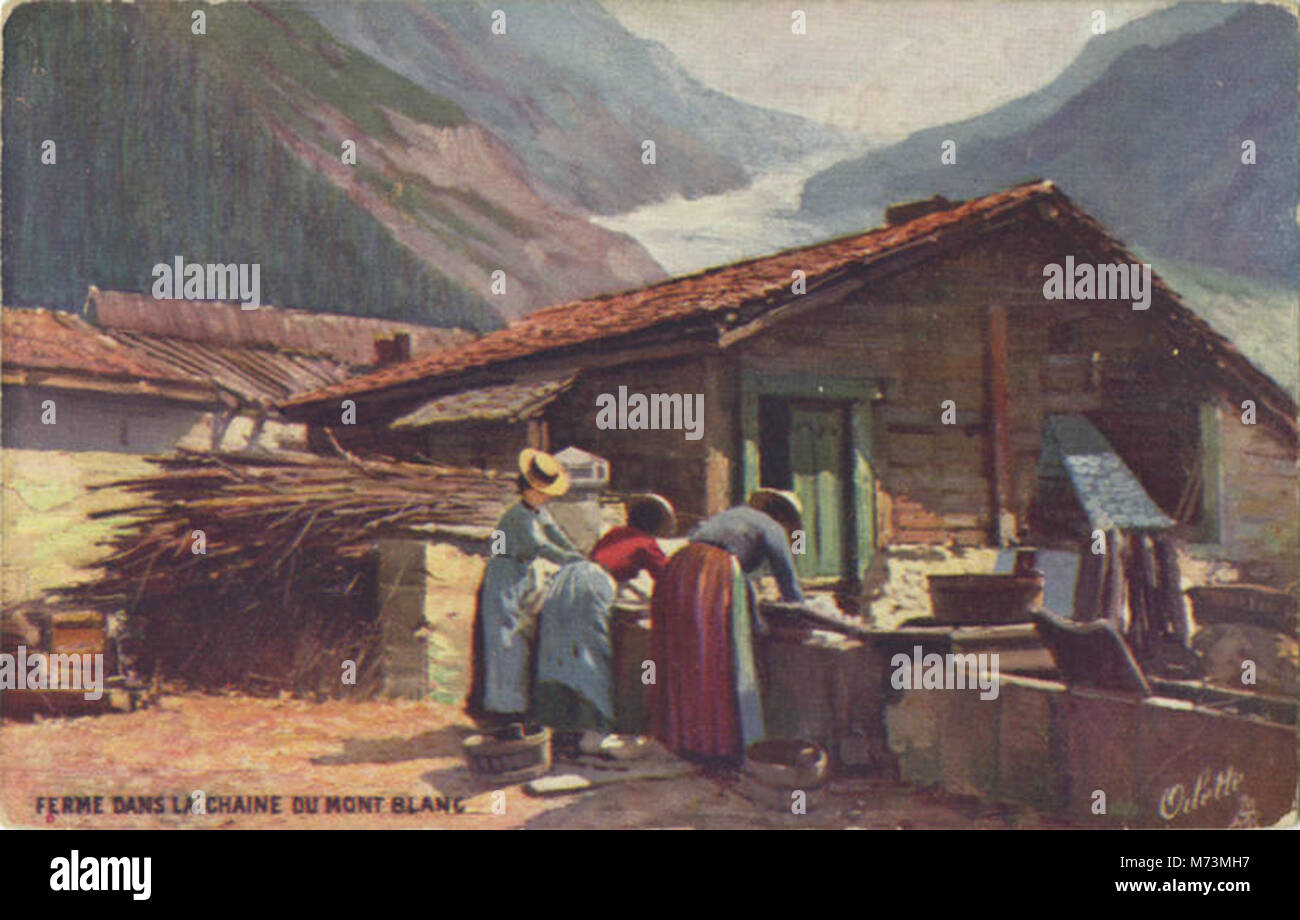 Ferme Dans La Chaine Du Mont Blanc. (106-23)-Ferme Dans La Chaine Du Mont Blanc. (106-23) (NBY 419407) Stock Photo