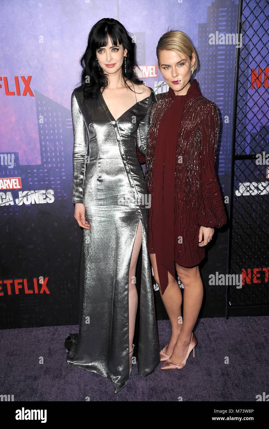 Krysten Ritter, Rachael Taylor at arrivals for MARVEL’S JESSICA JONES Season 2 Premiere, AMC Loews Lincoln Square, New York, NY March 7, 2018. Photo By: Kristin Callahan/Everett Collection Stock Photo