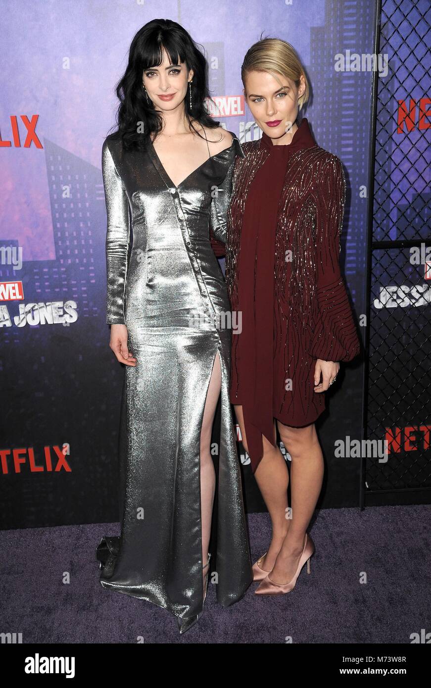 Krysten Ritter, Rachael Taylor at arrivals for MARVEL’S JESSICA JONES Season 2 Premiere, AMC Loews Lincoln Square, New York, NY March 7, 2018. Photo By: Kristin Callahan/Everett Collection Stock Photo