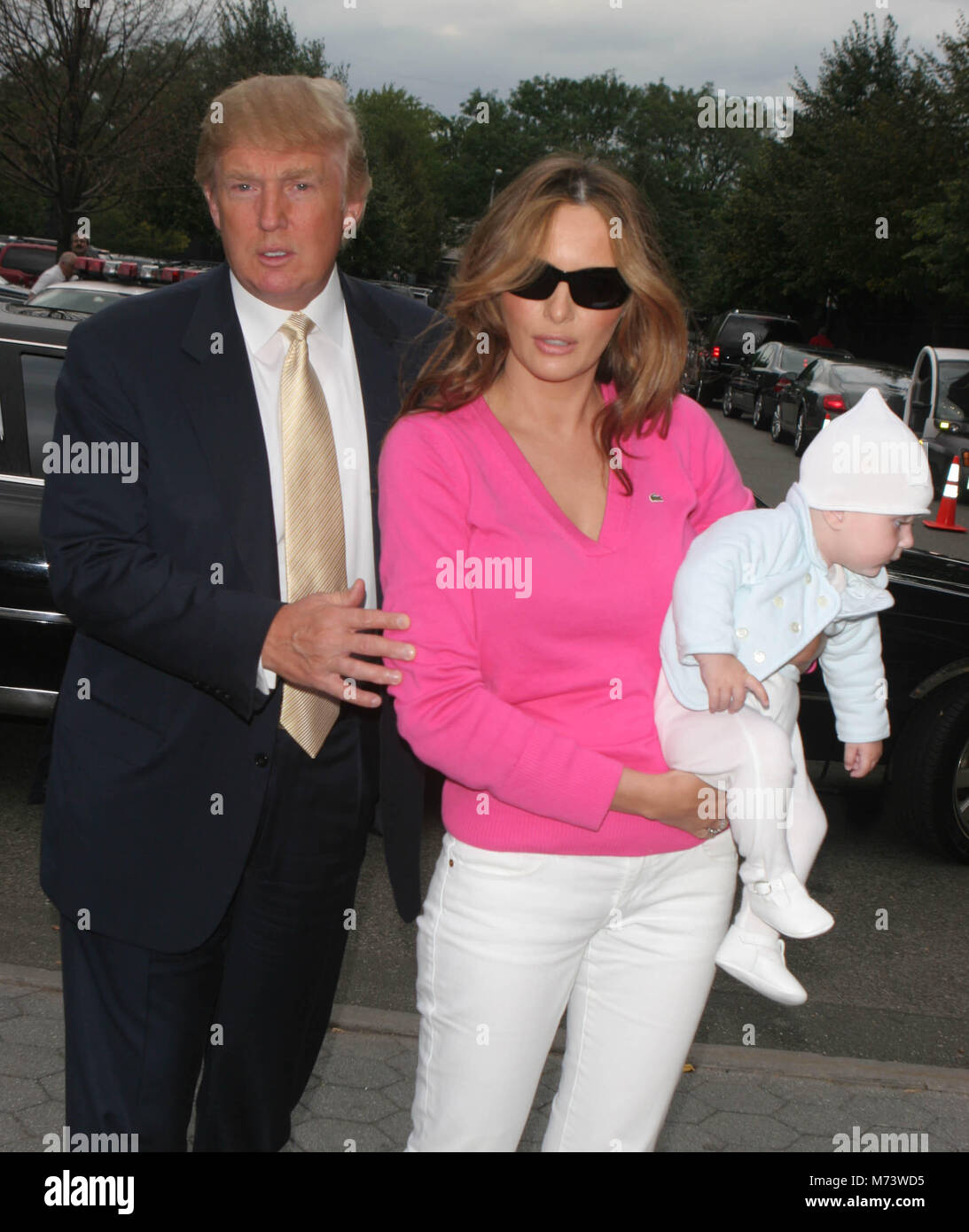 DONALD & MELANIA TRUMP AND BABY BARRON 2006 Photo By John Barrett