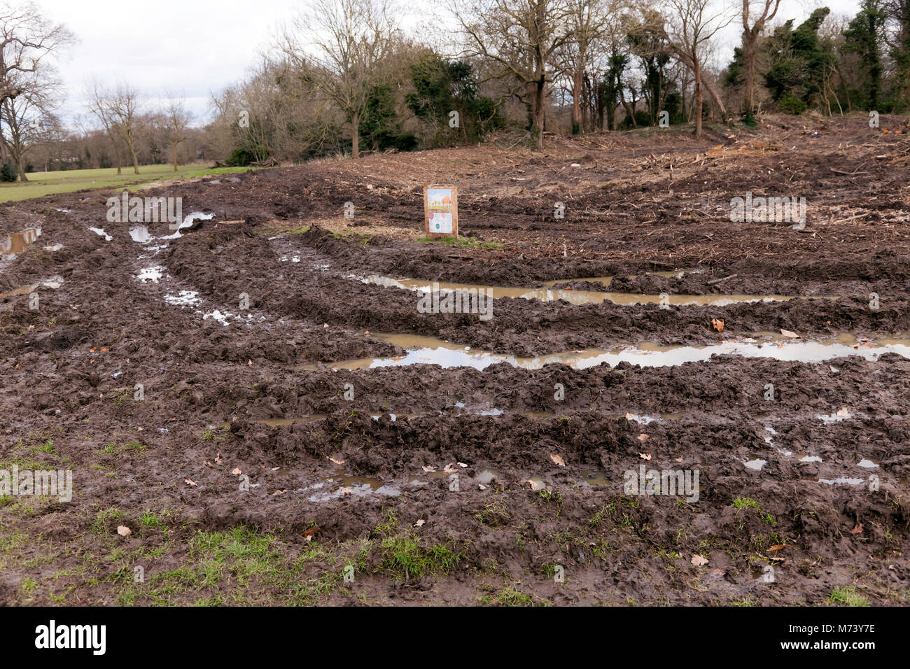 Damage to Beckenham Place Park caused by contactors working for