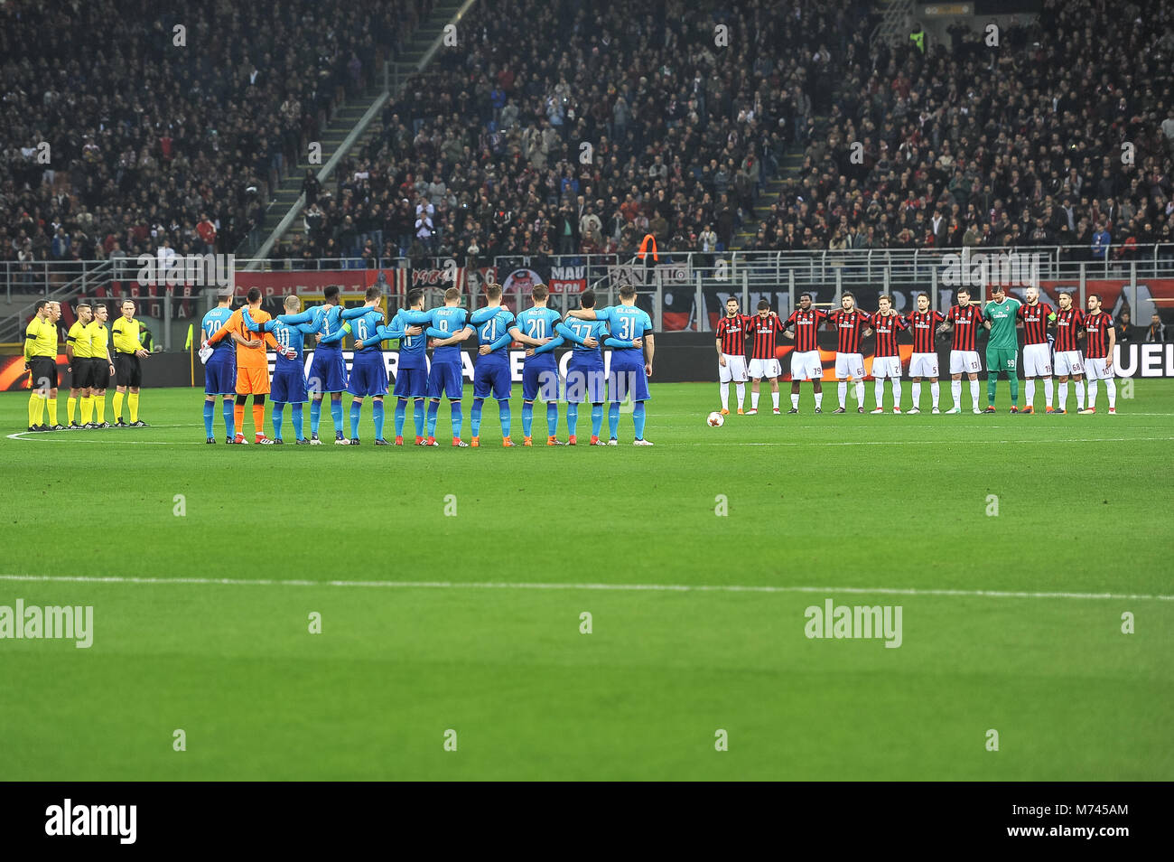 Milan, Italy. 8th March, 2018. during the match UEFA Europa League between AC Milan and Arsenal FCat  Meazza Stadium. 8th Mars 2018 Credit: FABIO PETROSINO/Alamy Live News Stock Photo