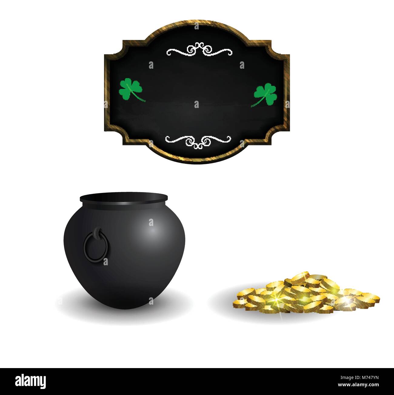 Witches cauldron with potion isolated on white background Stock Vector ...