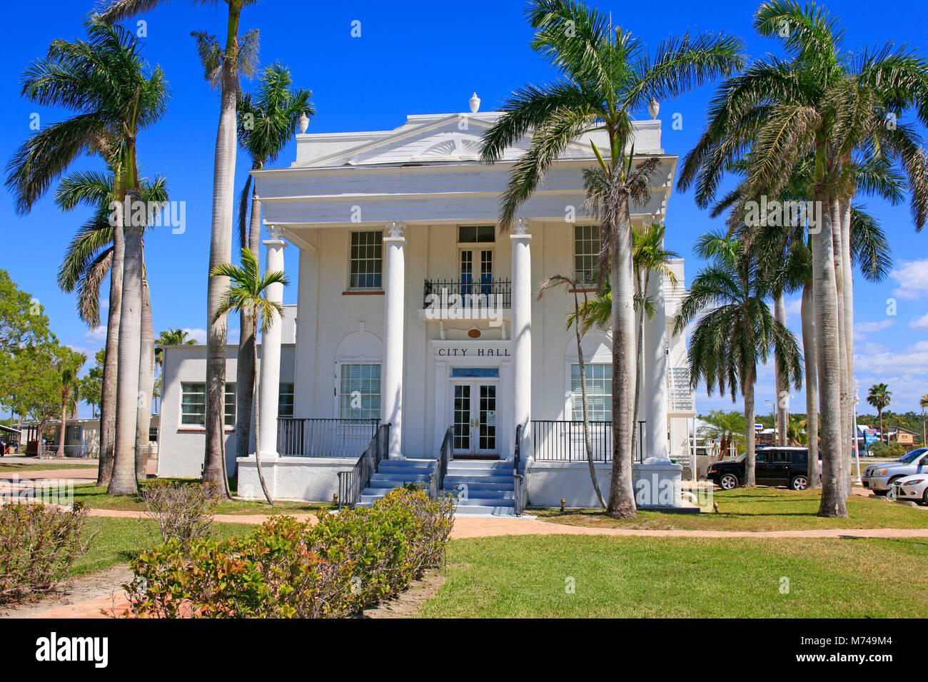 The Old Collier County Courthouse, a historic  building located in Everglades City, Florida USA Stock Photo