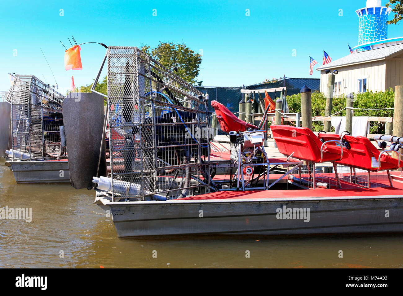 Airboats at Captain Jack's Airboat Tours in Everglades City, Florida