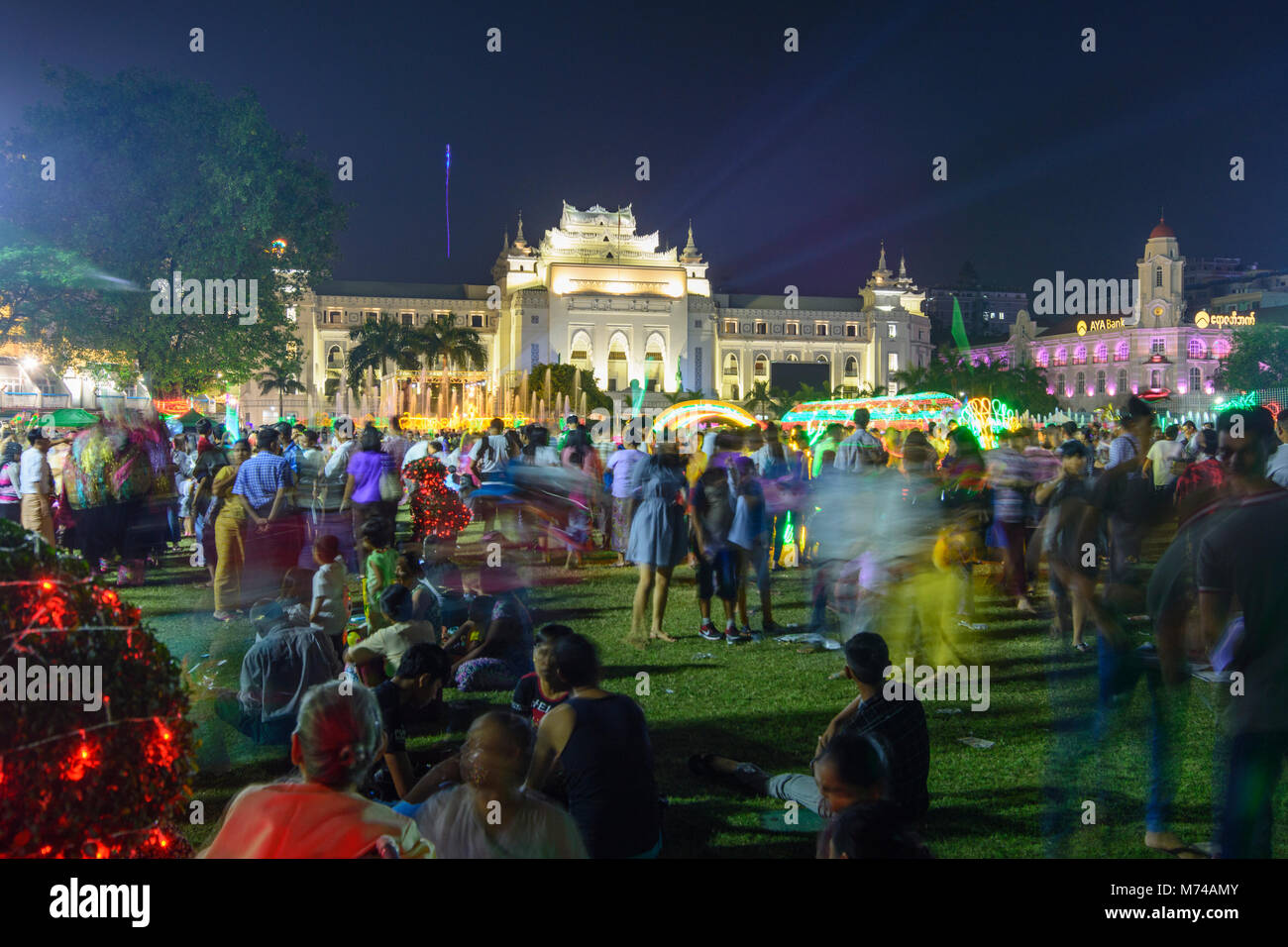 Yangon (Rangoon) Mahabandula Garden (Fytche Square) memorial park at