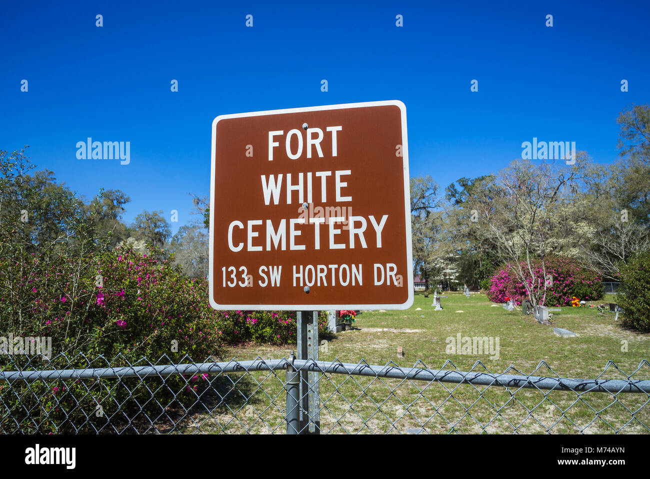 Small town cemetery in Ft. White, Florida Stock Photo Alamy