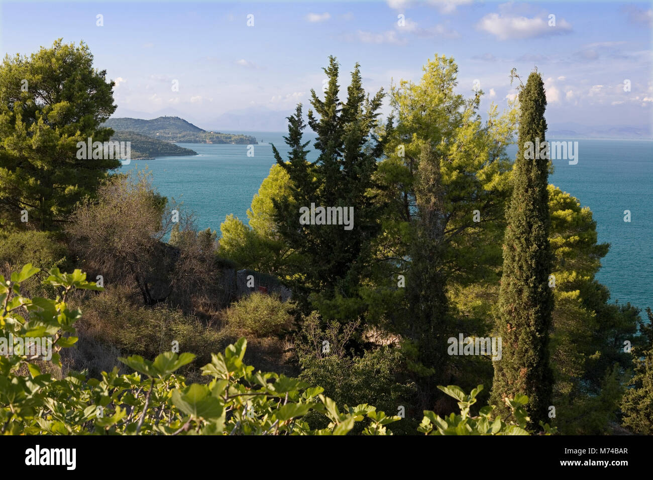 View from the Venetian fortress of Vonitsa over the Ambracian Gulf, Greece Stock Photo