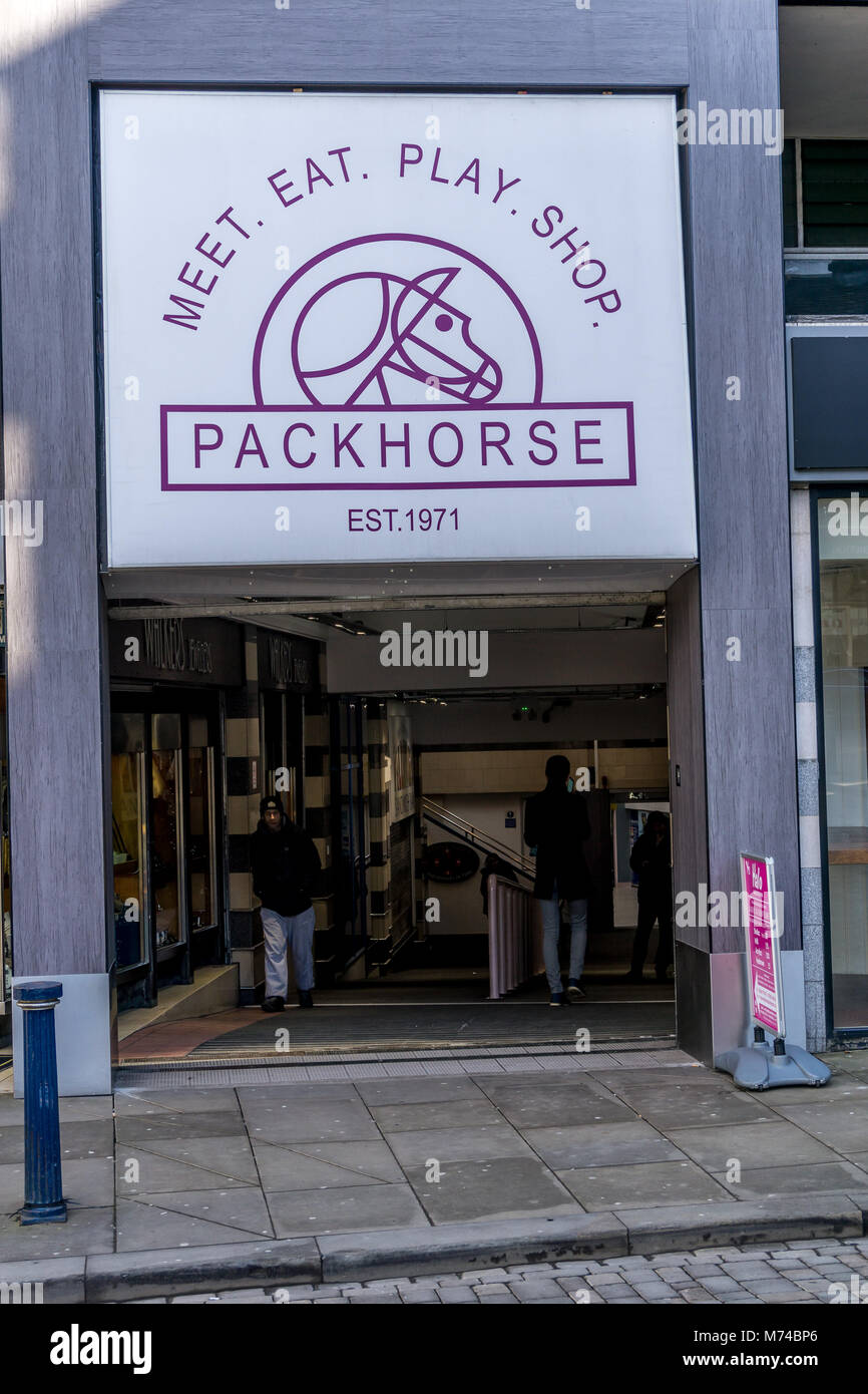 Packhorse shopping centre, Huddersfield, West Yorkshire, England, UK