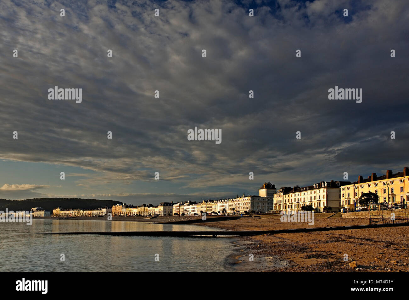 Victorian promenade and beach at Llandudno on the North Wales coast Stock Photo