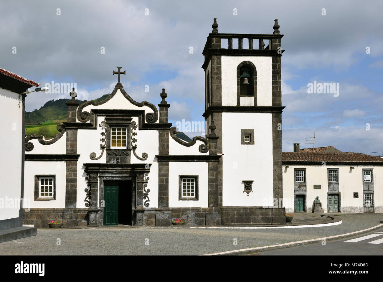 Our Lady of Rosário church, Povoação. São Miguel, Azores islands. Portugal Stock Photo