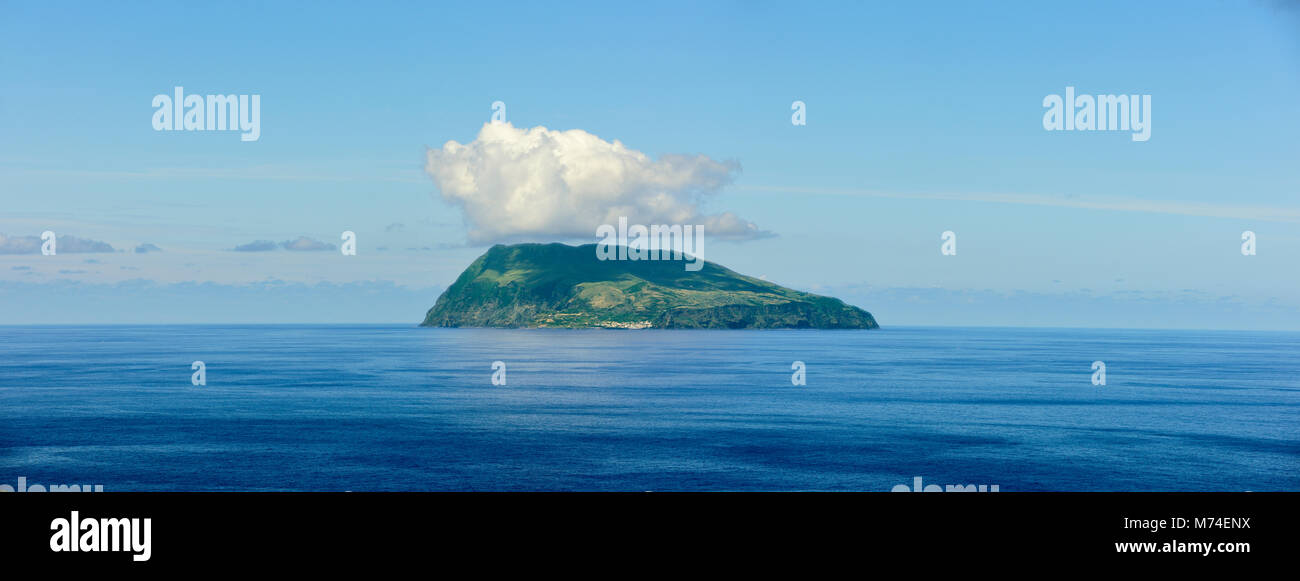 Corvo island, the smallest island of the Azores archipelago. Portugal