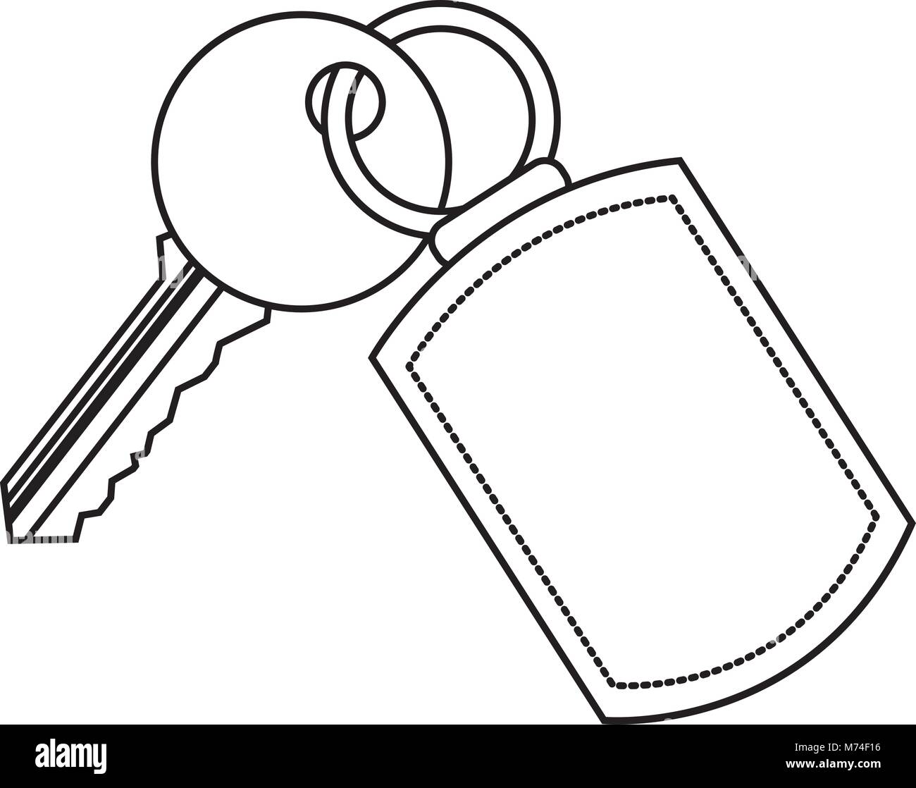 key with keychain access door Stock Vector Image & Art - Alamy