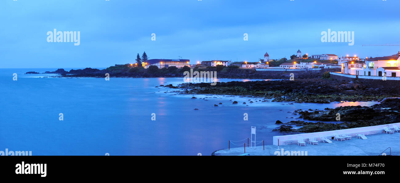 Santa Cruz da Graciosa at twilight, Graciosa island. Azores. Portugal Stock Photo