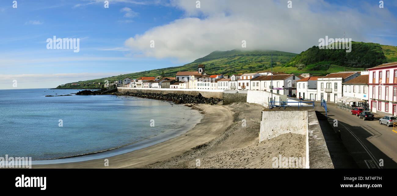 São Mateus (Praia) at twilight, Graciosa island. Azores. Portugal Stock