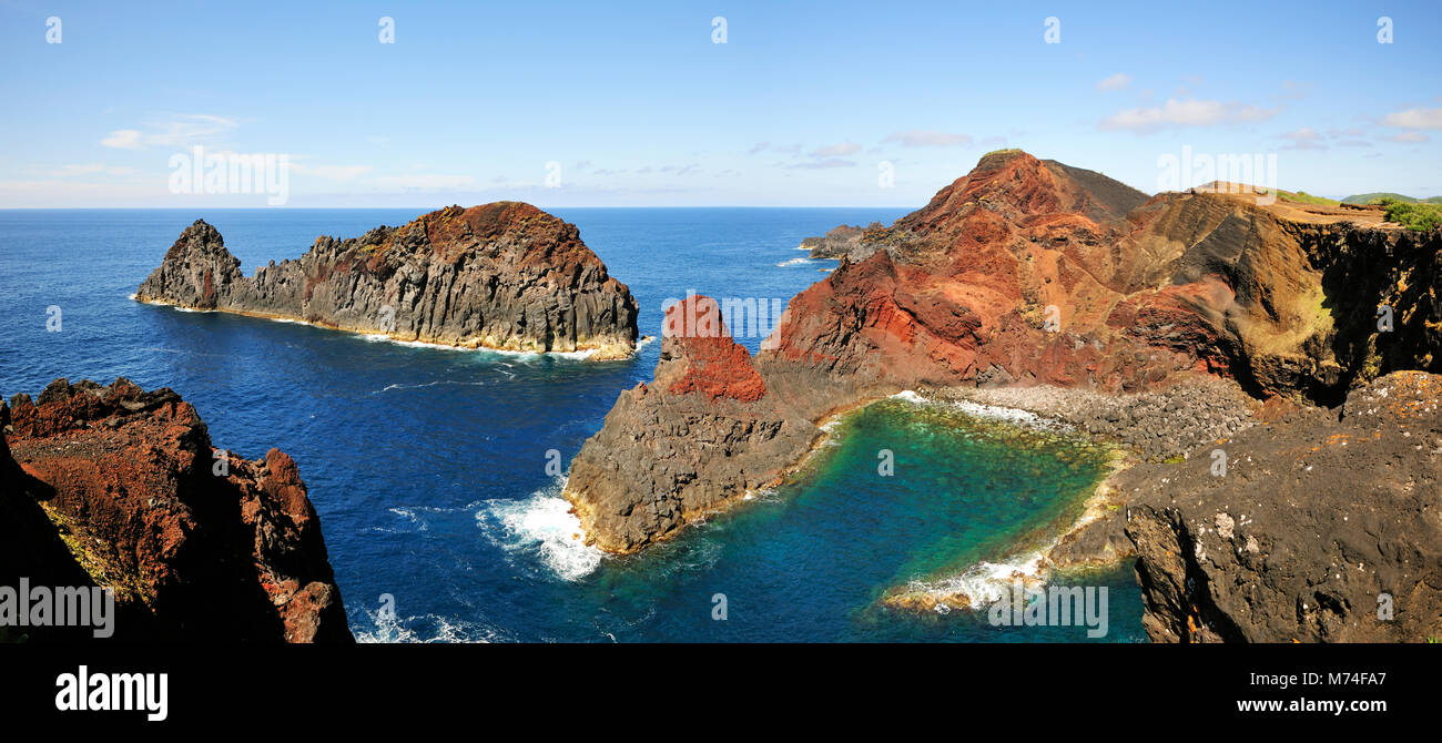 The 'whale', a rock formation at Ponta da Barca. Graciosa island, Azores. Portugal Stock Photo