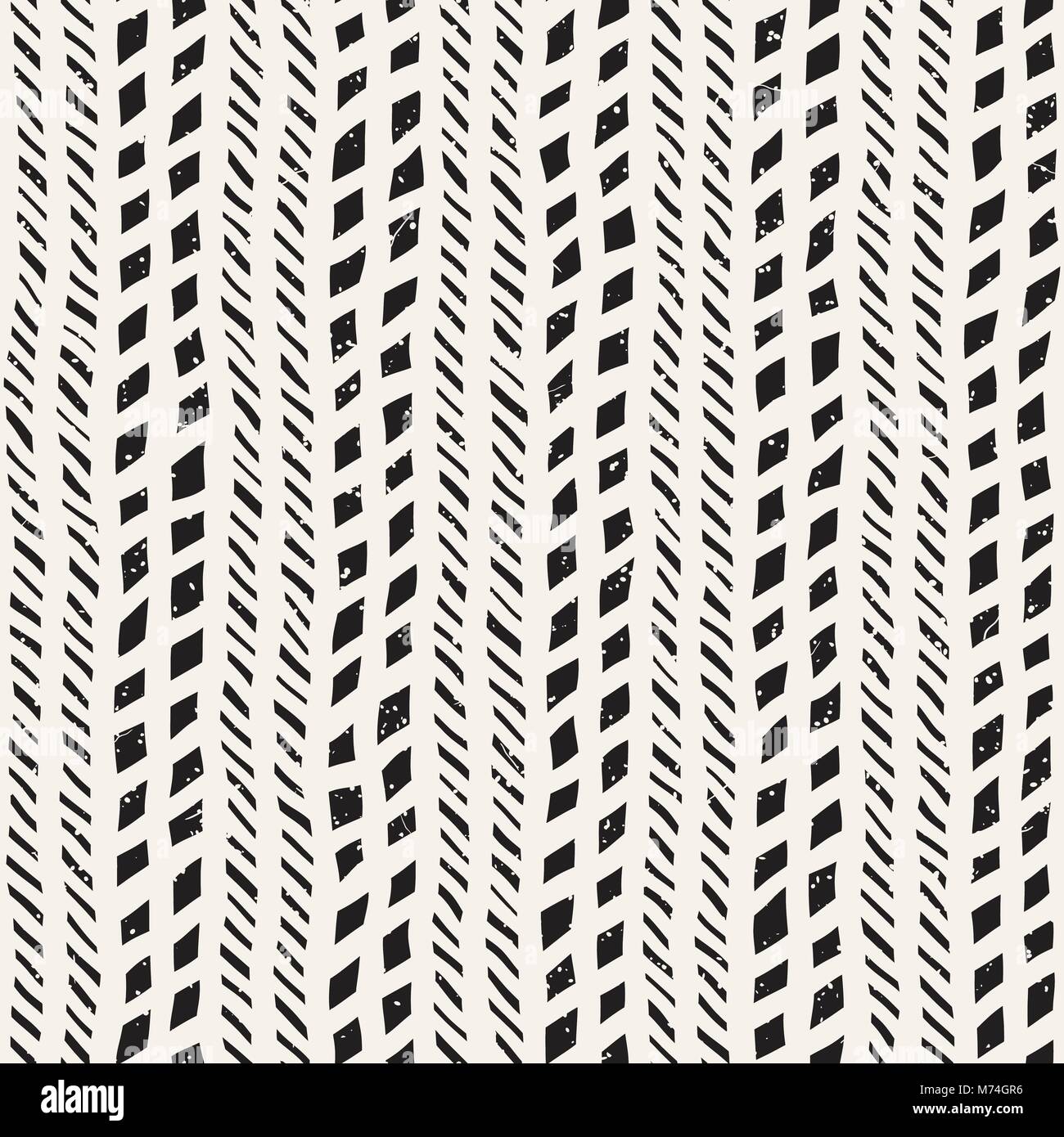 Simple ink geometric pattern. Monochrome black and white strokes ...