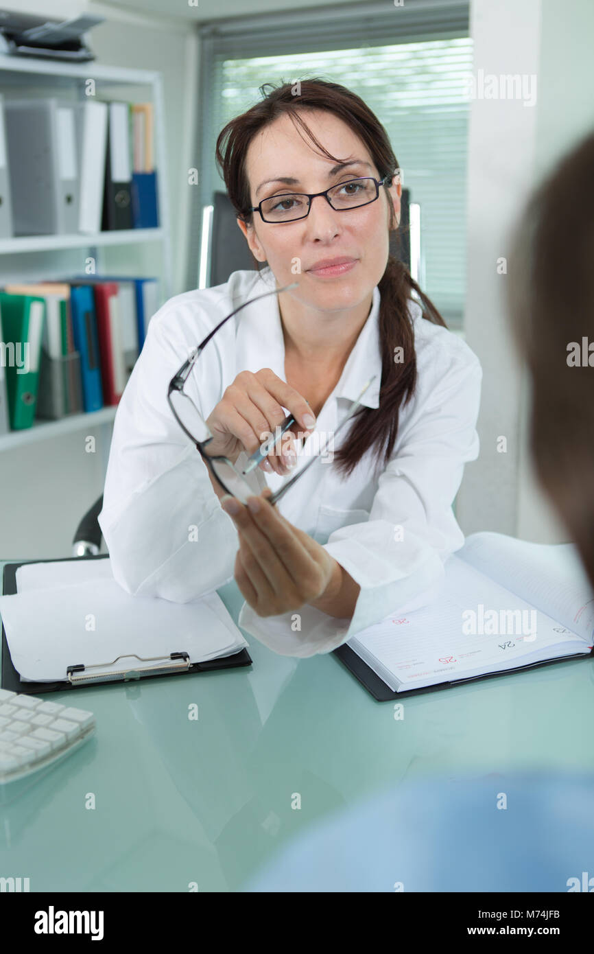 beautiful female optometrist in ophthalmology clinic Stock Photo Alamy