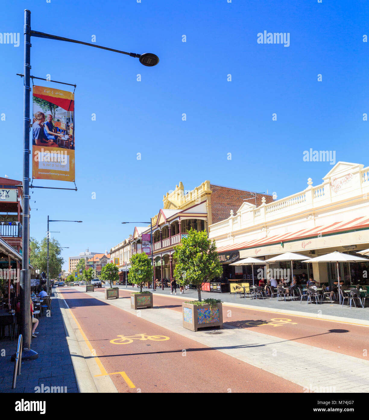 Cappuccino Strip in Fremantle, Western Australia Stock Photo