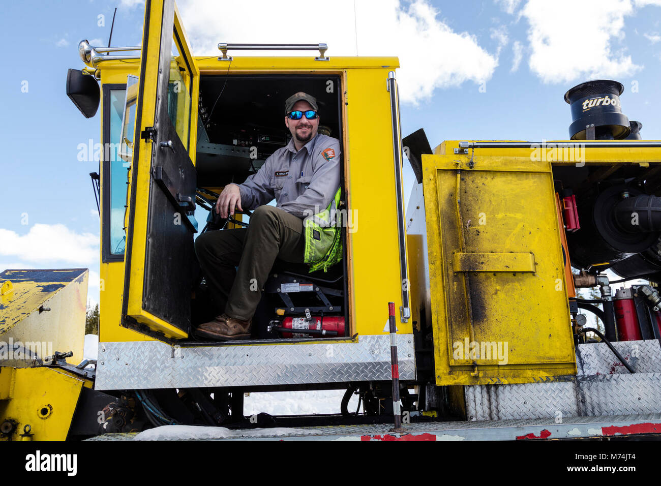 Brian B (Engineering Equipment Operator) inside the rotary blower Stock Photo Alamy