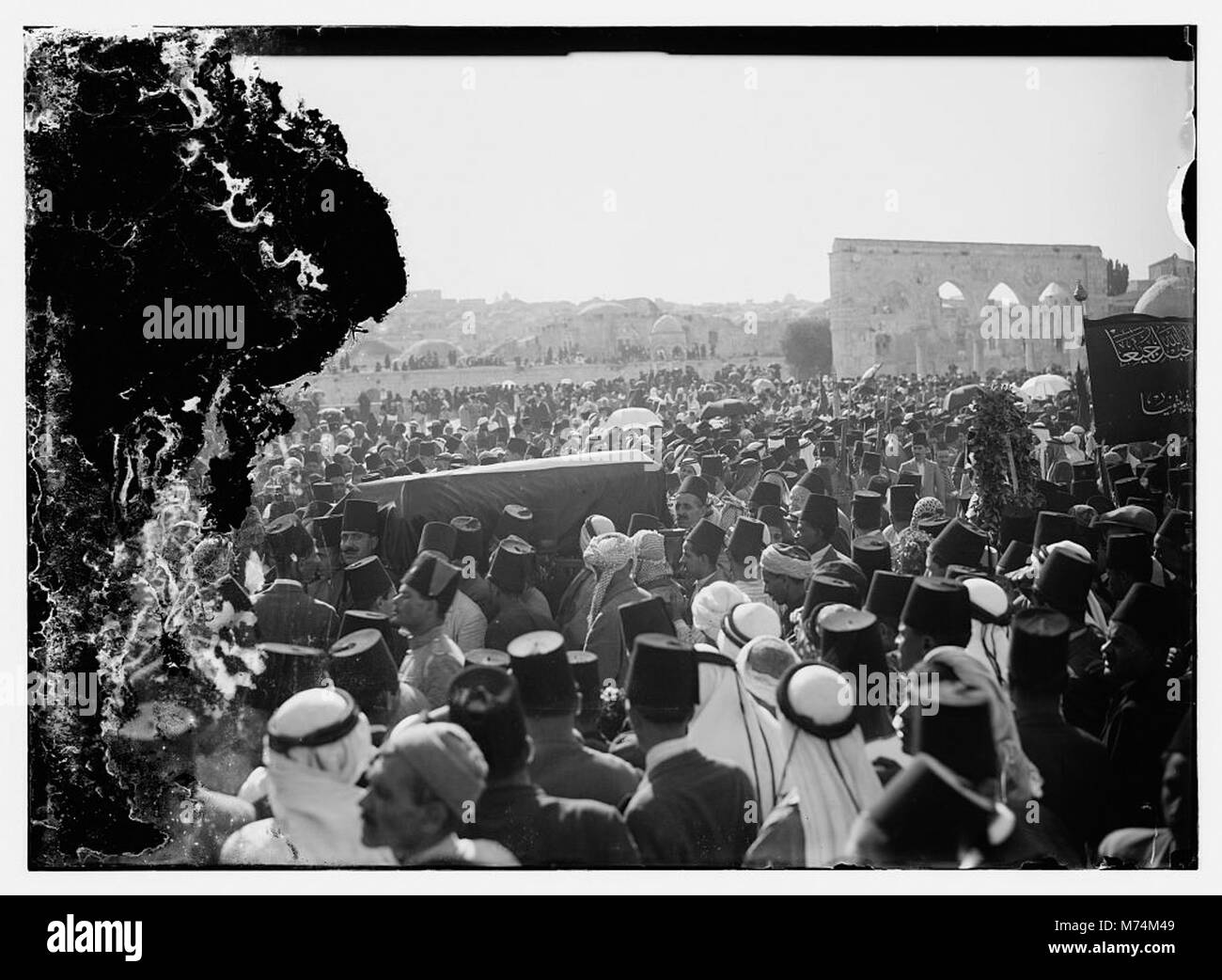 Funeral of King Hussein, Jerusalem. Casket in procession LOC matpc