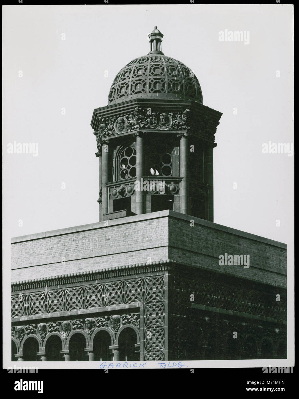 A photograph of the Garrick Building in Chicago, captured between 1891 ...