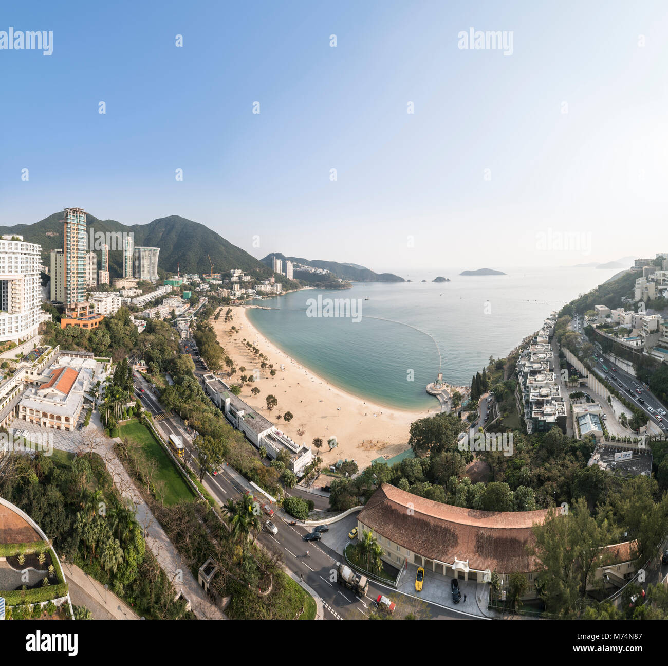View of the beach at Repulse Bay. Hong Kong. Stock Photo