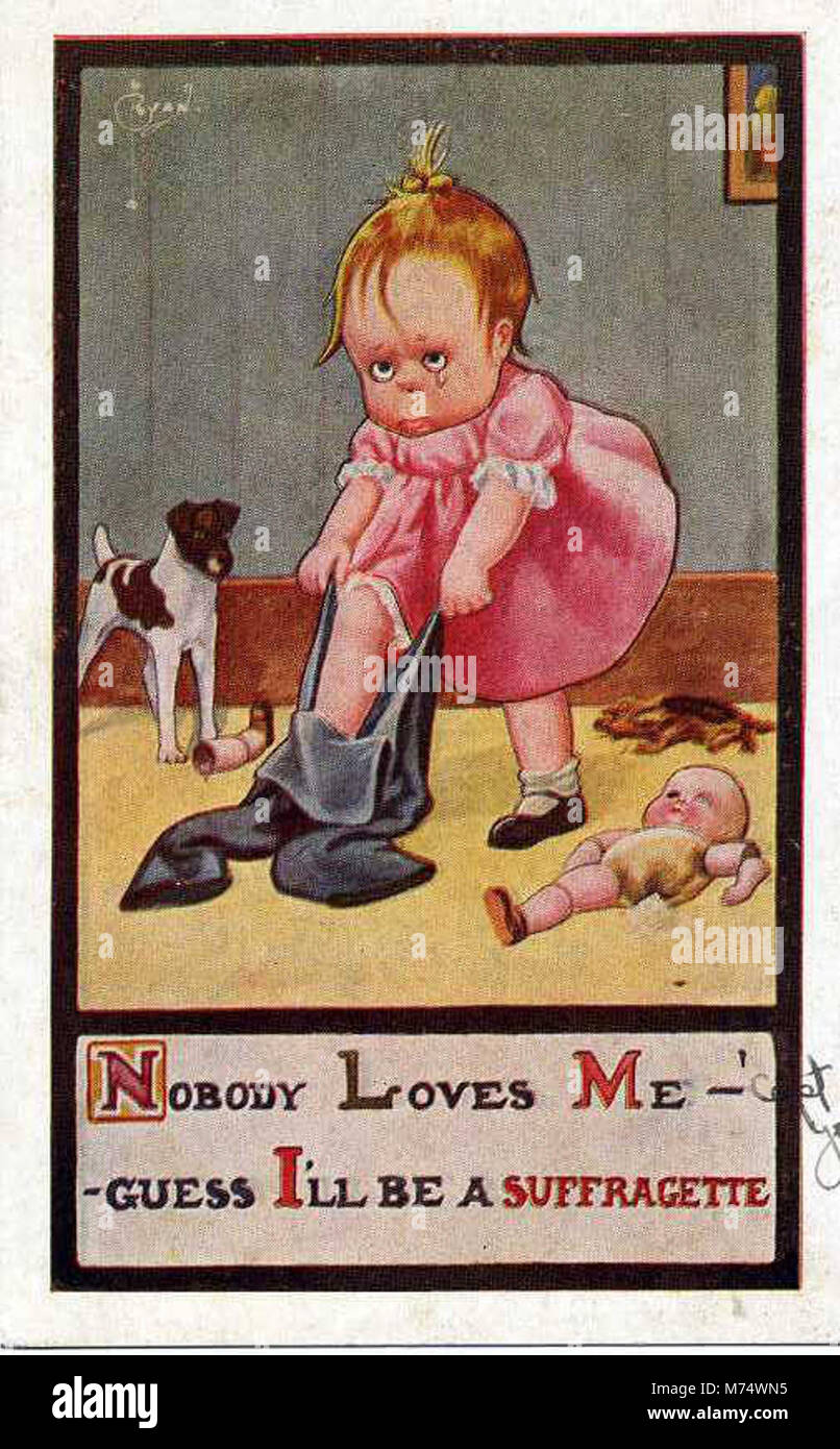 Nobody loves me - guess I'll be a suffragette Artist, signed, Ryan, C.,  published 1911, series Stock Photo - Alamy