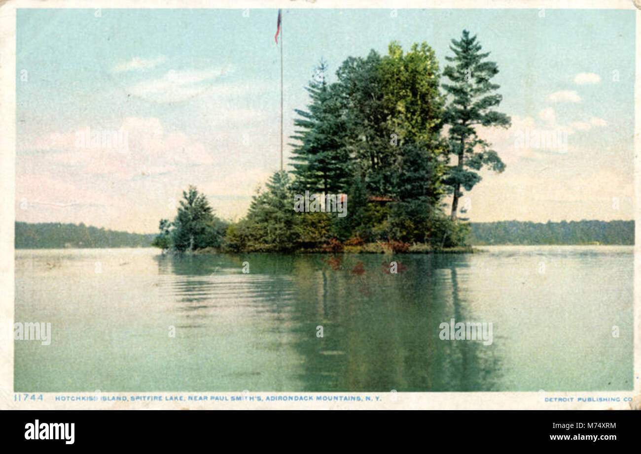 Hotchkiss Island, Spitfire Lake, Near Paul Smith's (NBY 8688 Stock