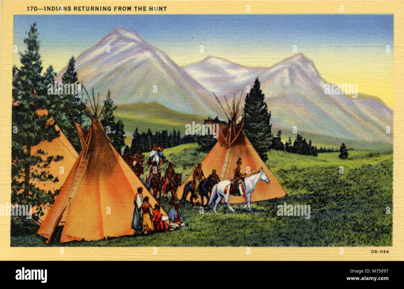 Native Hunters This image depicts Native American hunters returning from a hunt. It ...