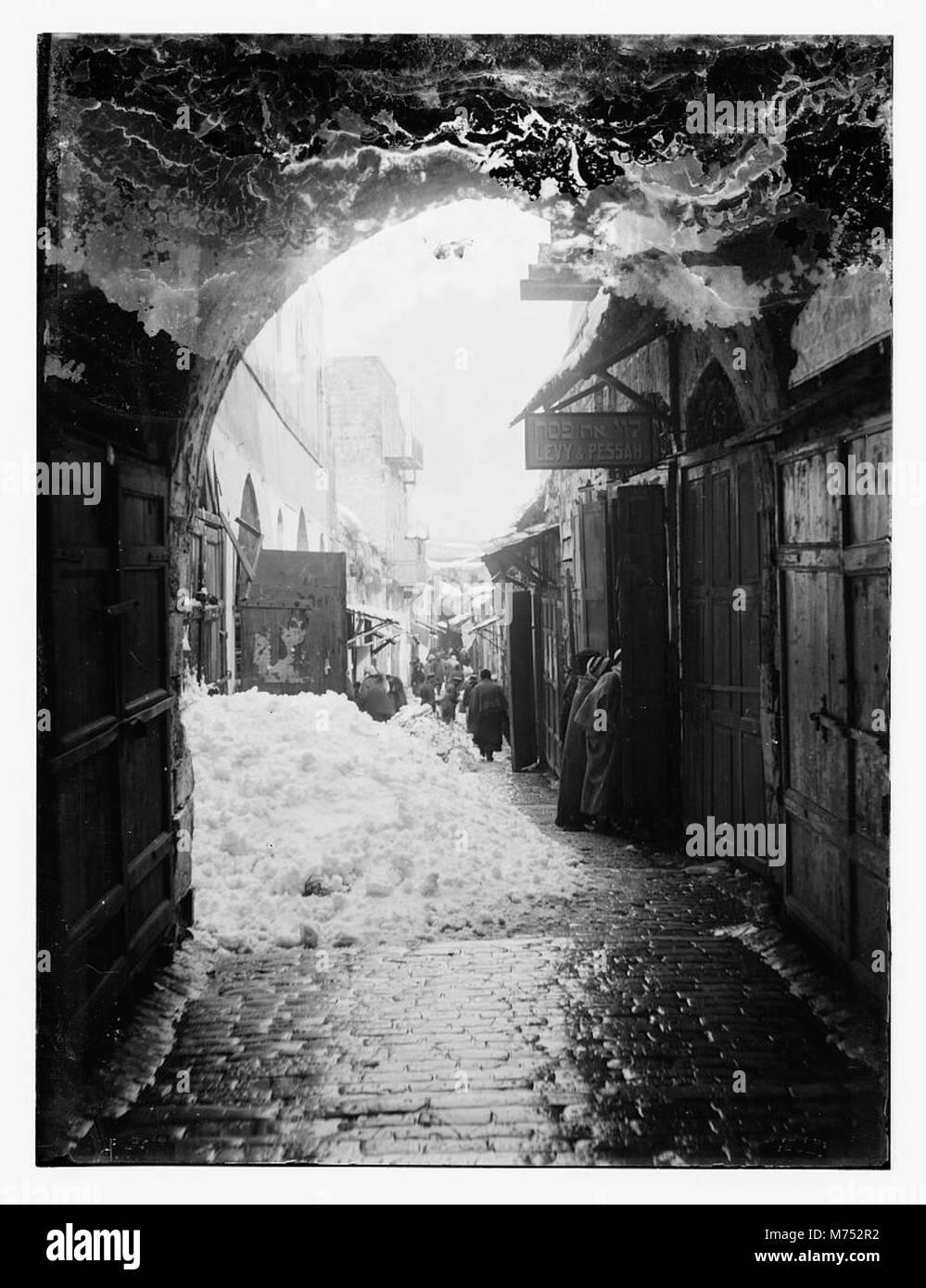 A rare view of Jerusalem covered in snow, captured in 1921. This image ...