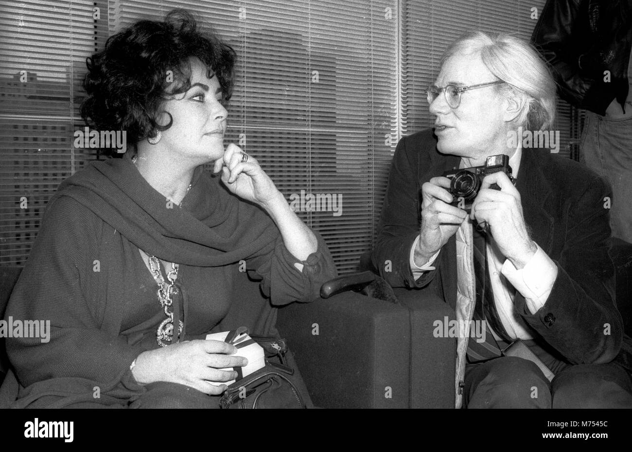 Liz Taylor Andy Warhol Photo By Adam Scull/PHOTOlink Stock Photo