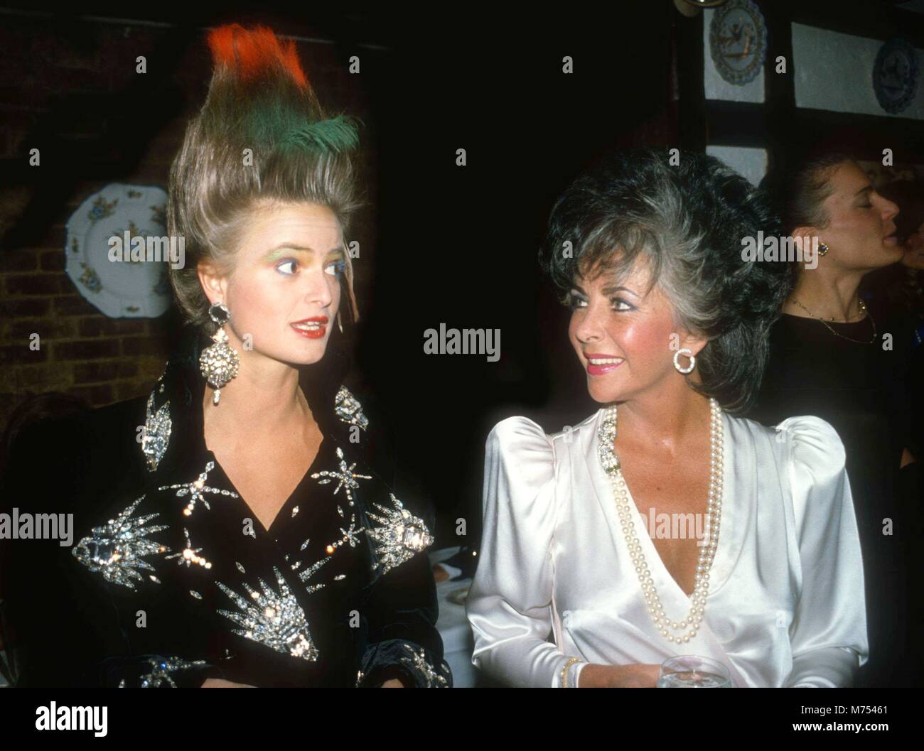 Gloria, Princess of Thurn and Taxis & Liz Taylor 1986 Photo By Adam Stock  Photo - Alamy
