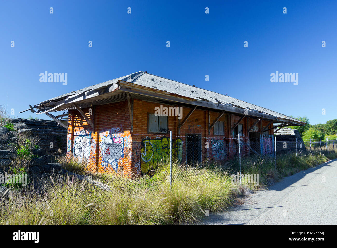 Abandoned WWII Woodman Point Naval Armaments Magazine, Woodman Point Western Australia Stock
