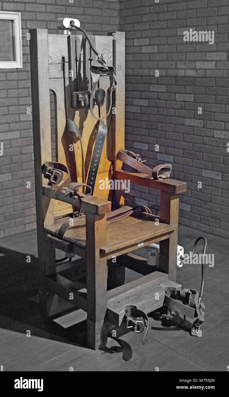 Prison Electric Chair in Huntsville, Texas Stock Photo