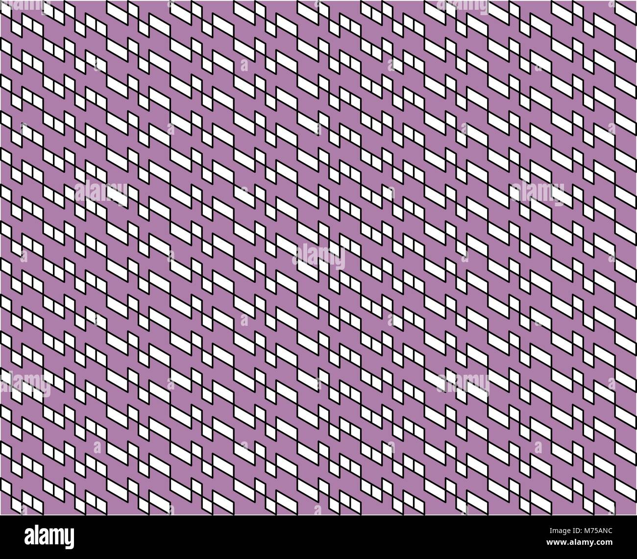 Abstract geometric pattern of ultra violet, black, and white colors - Vector illustration. Stock Vector