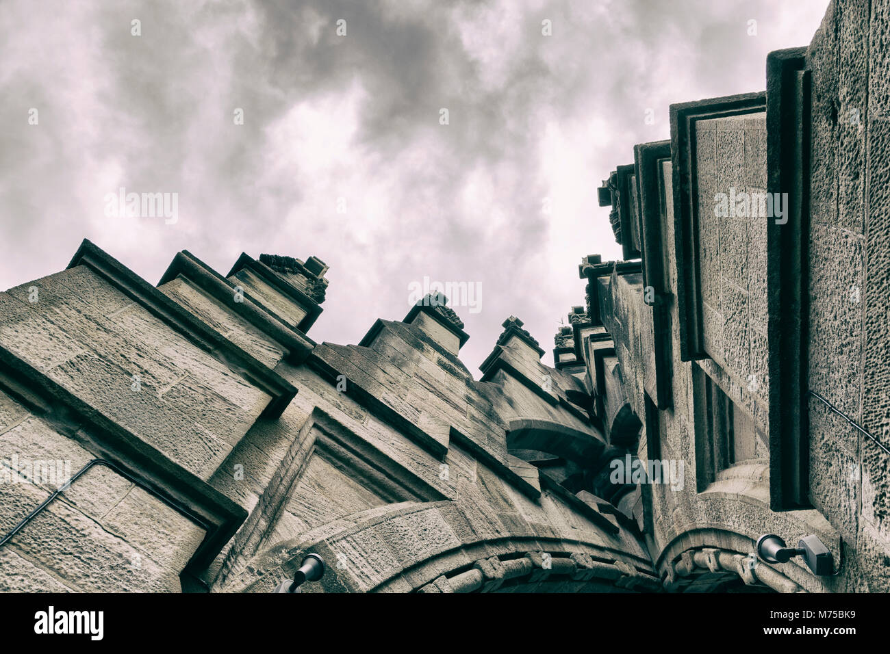 View of National Wallace Monument. 67-metre (220 ft) sandstone tower, built in the Victorian Gothic ...